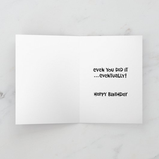 Funny 41. Geburtstag Karte (Innenseite)