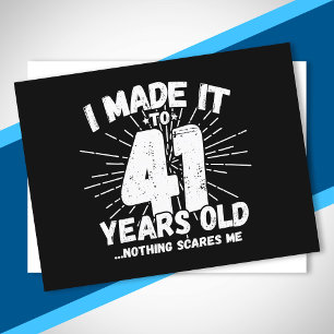 Funny 41. Geburtstag Zitat sarkastisch 41 Jahre al Postkarte