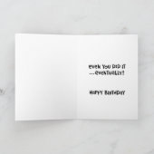 Funny 43. Geburtstag Karte (Innenseite)