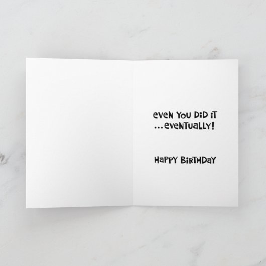 Funny 43. Geburtstag Karte (Innenseite)