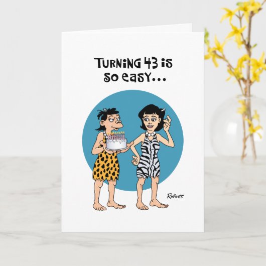 Funny 43. Geburtstag Karte (Gelbe Blume)