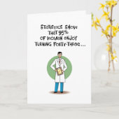 Funny 43. Geburtstag Karte (Gelbe Blume)