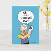 Funny 43. Geburtstagsverweigerung Karte (Gelbe Blume)