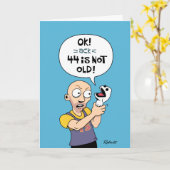 Funny 44. Geburtstagkarte Karte (Gelbe Blume)