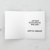 Funny 45. Geburtstag Karte (Innenseite)