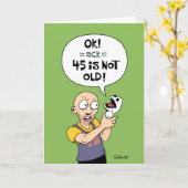 Funny 45. Geburtstag Karte (Gelbe Blume)