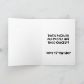 Funny 45. Geburtstagskarte Karte (Innenseite)