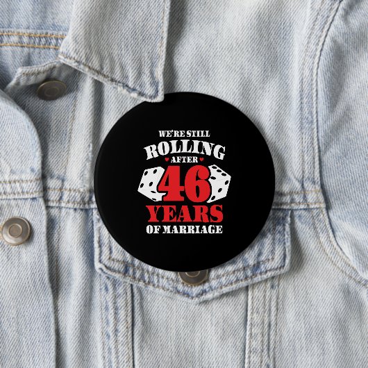 Funny 46th Anniversary Paare Verheiratet 46 Jahre Button (Beispiel)