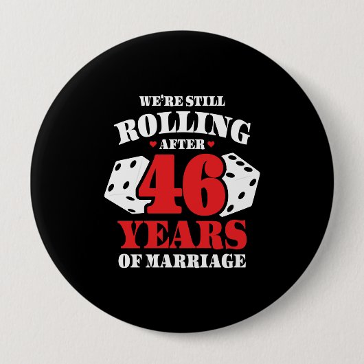 Funny 46th Anniversary Paare Verheiratet 46 Jahre Button (Vorderseite)