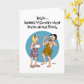 Funny 47. Geburtstag Karte (Gelbe Blume)