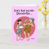 Funny 49. Geburtstag Karte (Gelbe Blume)