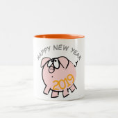 Funny 4 Cartoon Illustration Pig Jahr 2019 Tasse (Mittel)