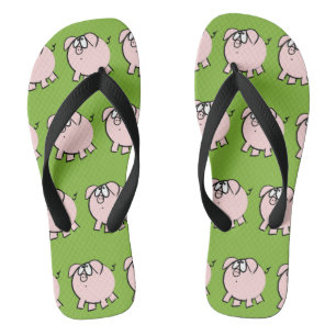 Funny 4 Cartoon Pig Wählen Sie Farbe Männer Drehte Badesandalen