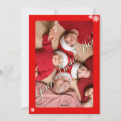 Funny 4 Foto Familienweihnachtskarte Feiertagskarte (Rückseite)