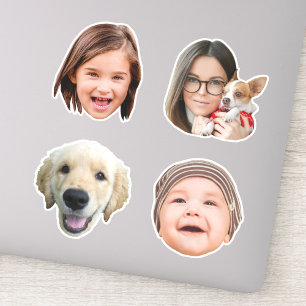 Funny 4 Fotos Custom Cut Vinyl Sticker