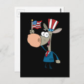 Funny 4. Juli Cartoon Postkarte (Vorne/Hinten)