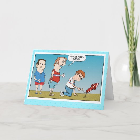 Funny 4. Juli Feuerwerk Spoiler Alarm Karte (Vorderseite)