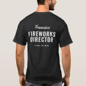 Funny 4 Juli Fireworks Director Run Name Back T-Shirt (Rückseite)