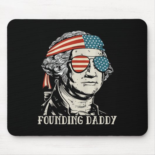 Funny 4. Juli gründet Daddy George-washington Mousepad (Vorne)