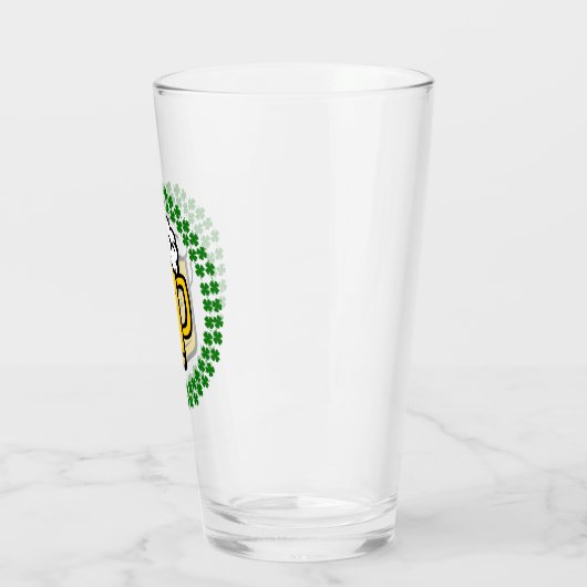 Funny 4 Leaf Clover Beer Glas (Links)