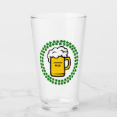 Funny 4 Leaf Clover Beer Glas (Vorderseite)