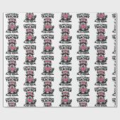 Funny 4th Grade Teacher Also Feral Snarky  Geschenkpapier (Flach)