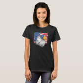 Funny 4th Of July American Flag Patriotic Eagle US T-Shirt (Vorne ganz)