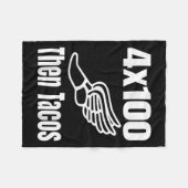 Funny 4x100 dann Tacos 100 Meter Relay Race Runner Fleecedecke (Vorderseite (Horizontal))