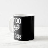 Funny 4x100 dann Tacos 100 Meter Relay Race Runner Kaffeetasse (Vorderseite Links)