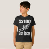 Funny 4x100 dann Tacos 100 Meter Relay Race Runner T-Shirt (Vorne ganz)