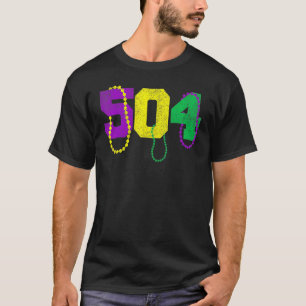 Funny 504 New Orleans Mardi Gras Bekleidung, Vinta T-Shirt