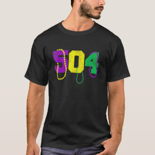 Funny 504 New Orleans Mardi Gras Bekleidung Vintag T-Shirt