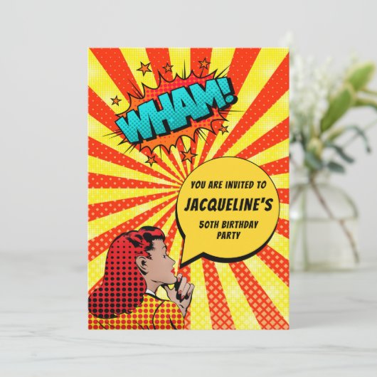 Funny 50. Geburtstag Einladung (Stehend Vorderseite)