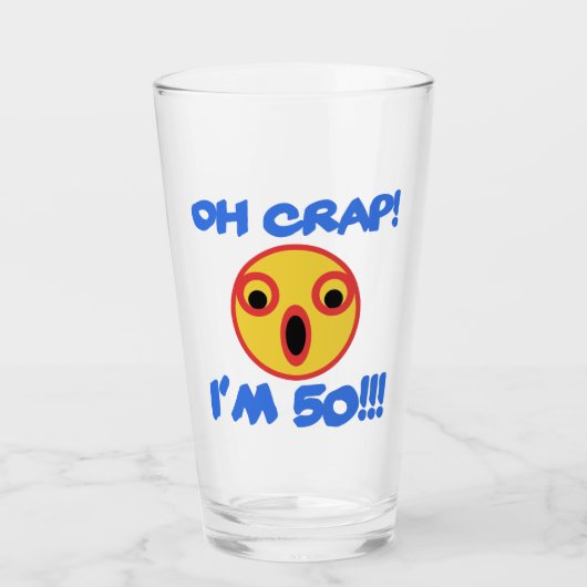 Funny 50. Geburtstag Gag Geschenk Glas (Vorderseite)