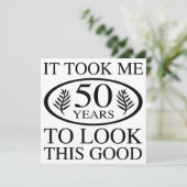 Funny 50. Geburtstag Karte (Stehend Vorderseite)