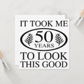 Funny 50. Geburtstag Karte (Vorderseite/Rückseite Beispiel)