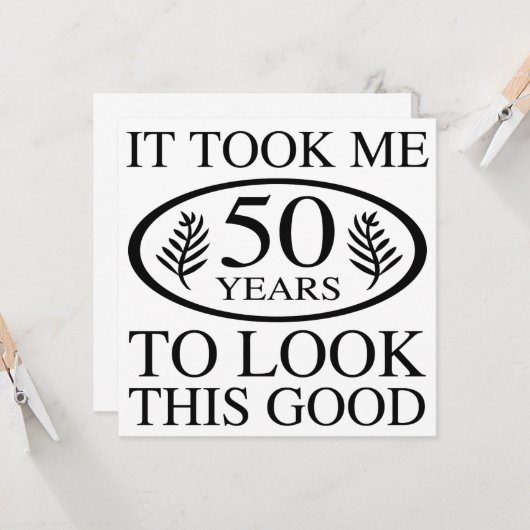 Funny 50. Geburtstag Karte (Vorderseite/Rückseite Beispiel)