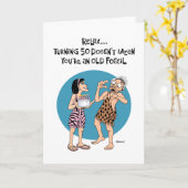 Funny 50. Geburtstag Karte (Gelbe Blume)