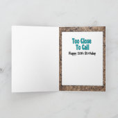 Funny 50. Geburtstag Männlicher Cartoon älter als Karte (Innenseite)