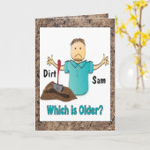 Funny 50. Geburtstag Männlicher Cartoon älter als Karte (Gelbe Blume)