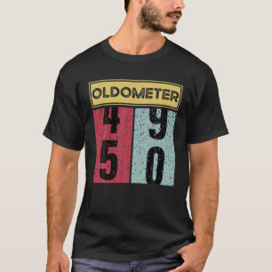 Funny 50. Geburtstag Oldometer 50 Jahre alt Design T-Shirt