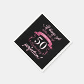 Funny 50. Geburtstag 'Perfection' Serviette (Ecke)