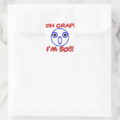 Funny 50. Geburtstag Quadratischer Aufkleber (Tasche)