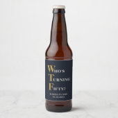 Funny 50. Geburtstag WTF Humorische Angewohnheit Bierflaschenetikett (Vorderseite)