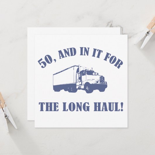 Funny 50. Geburtstagsgeschenk Karte (Vorderseite/Rückseite Beispiel)