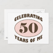 Funny 50. Geburtstagsgeschenke Postkarte (Vorne/Hinten)