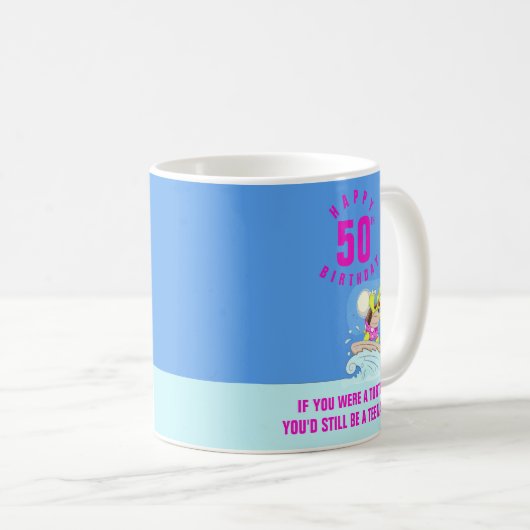 Funny 50. Geburtstagskaffee Tasse (VorderseiteRechts)