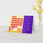Funny 50. Geburtstagskarte Karte (Gelbe Blume)