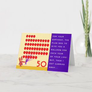 Funny 50. Geburtstagskarte Karte