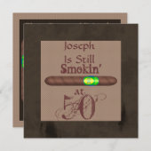 FUNNY 50. Geburtstagskigar Einladungen (Vorne/Hinten)